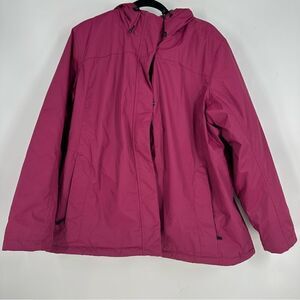 L.L BEAN Women’s Magenta Warmer Weather Winter Coat Jacket Sz 2X